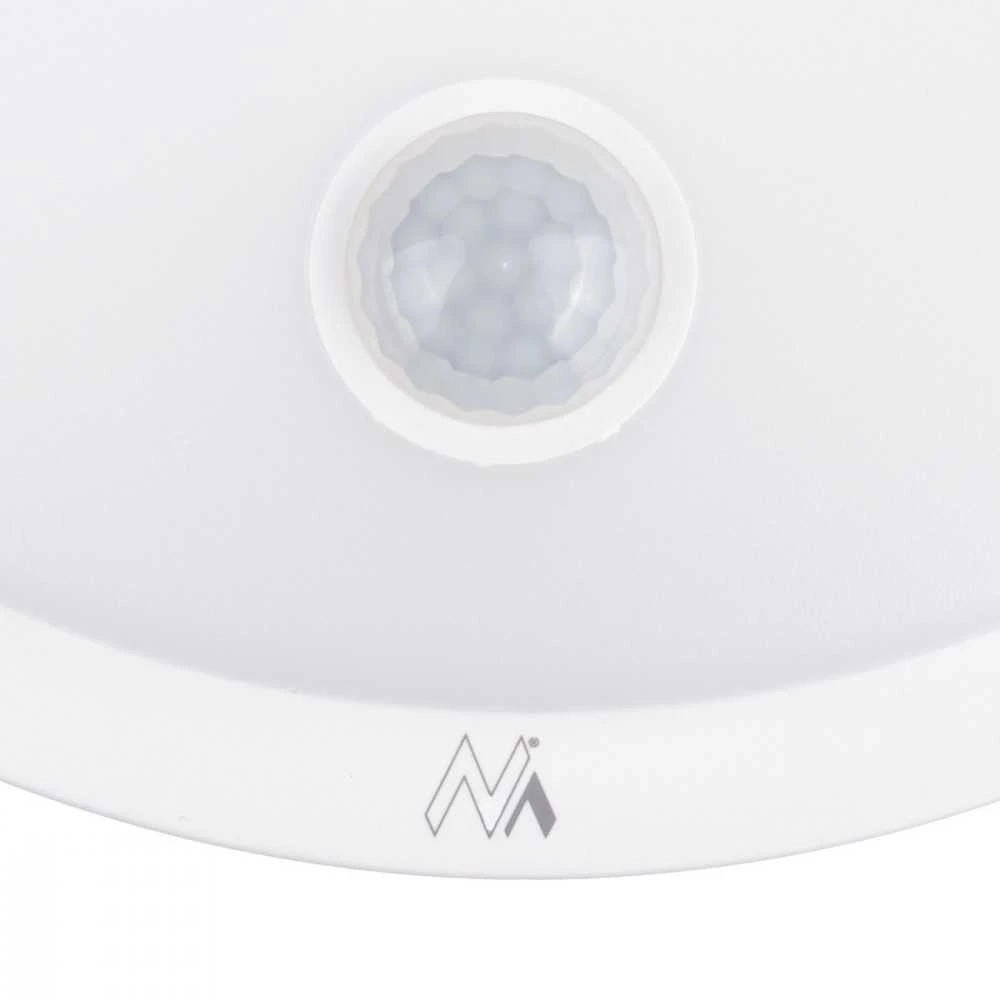 Lubinis šviestuvas „Maclean“ LED šviestuvas su judesio jutikliu, PIR jutikliu, baltas, 10 W, IP65, 1000 lm, neutrali spalva, MCE525 W