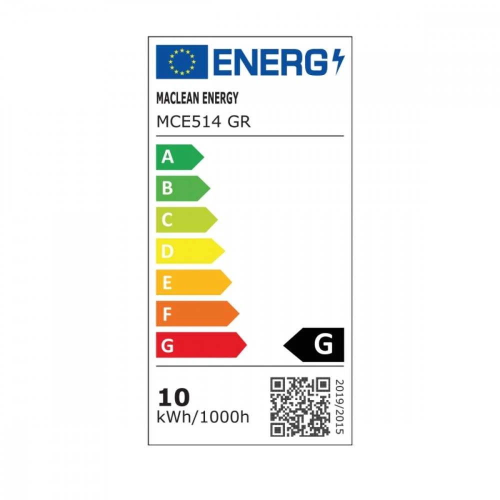 Lampa „Maclean“ LED lempa, pilka, 10 W, IP65, 700 lm, neutrali balta (4000 K) MCE514 GR