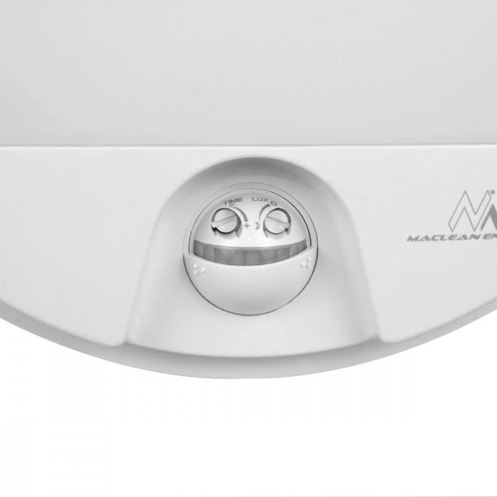 MACLEAN MCE291W LED lempa su infraraudonųjų spindulių judesio jutikliu, 15W IP54, baltos spalvos