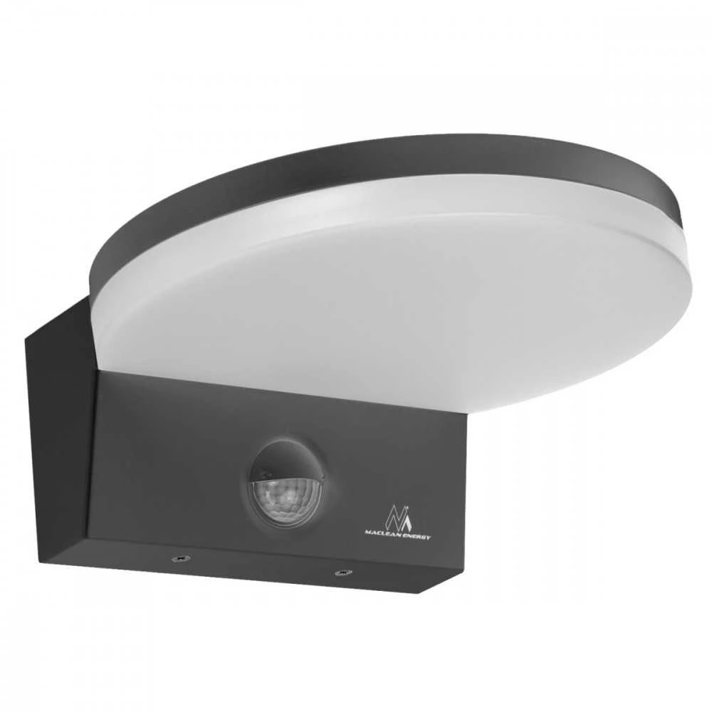 Lubinis šviestuvas Lampa „Maclean“ LED šviestuvas su judesio jutikliu, PIR judesio jutiklis, pilkas, 15 W, IP65, 1560 lm, neutrali balta (4000 K) MCE344 GR