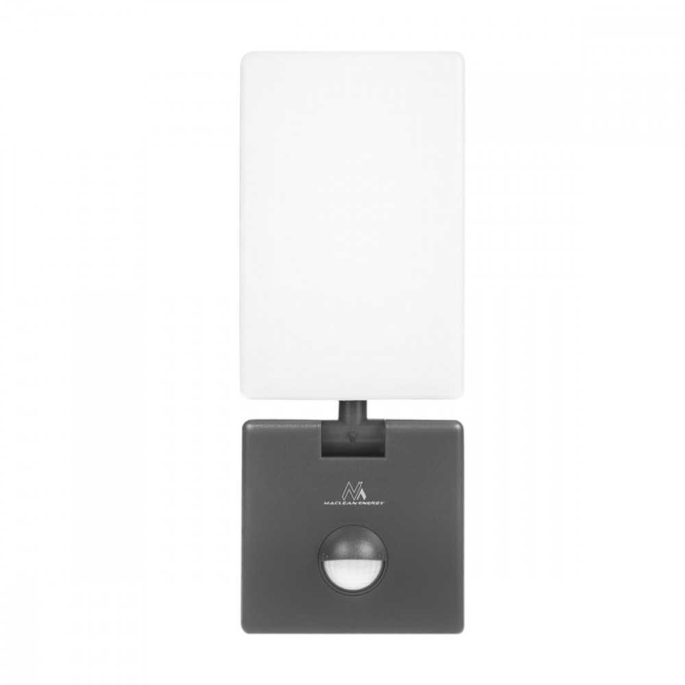 Lampa „Maclean“ LED šviestuvas su judesio jutikliu, PIR judesio jutiklis, pilkas, 10 W, IP65, 800 lm, neutrali balta (4000 K) MCE516 GR