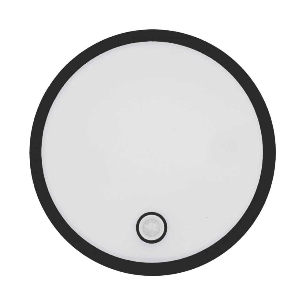 Lubinis šviestuvas Lampa LED su judesio jutikliu Maclean, PIR jutiklis, juoda, 10W/15/18W, IP65, galimybė keisti spalvą 3000/4000/6000K, MCE535 B