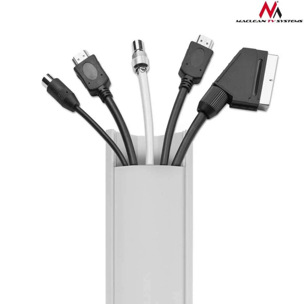 Laidų Organizatorius - Maclean Mctv-575 Flex Tube, Baltas