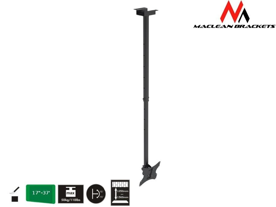 Maclean MC-580 aukštos kokybės mobiliojo televizoriaus LCD / LED ekranų laikiklis