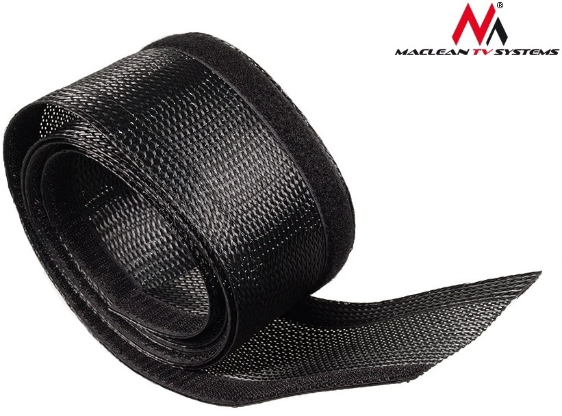MACLEAN MCTV-675 B Maclean MCTV-675 B Kabelio dangtelis Elastinė medžiaga Velcro Juodas Organizatorius 1,8m