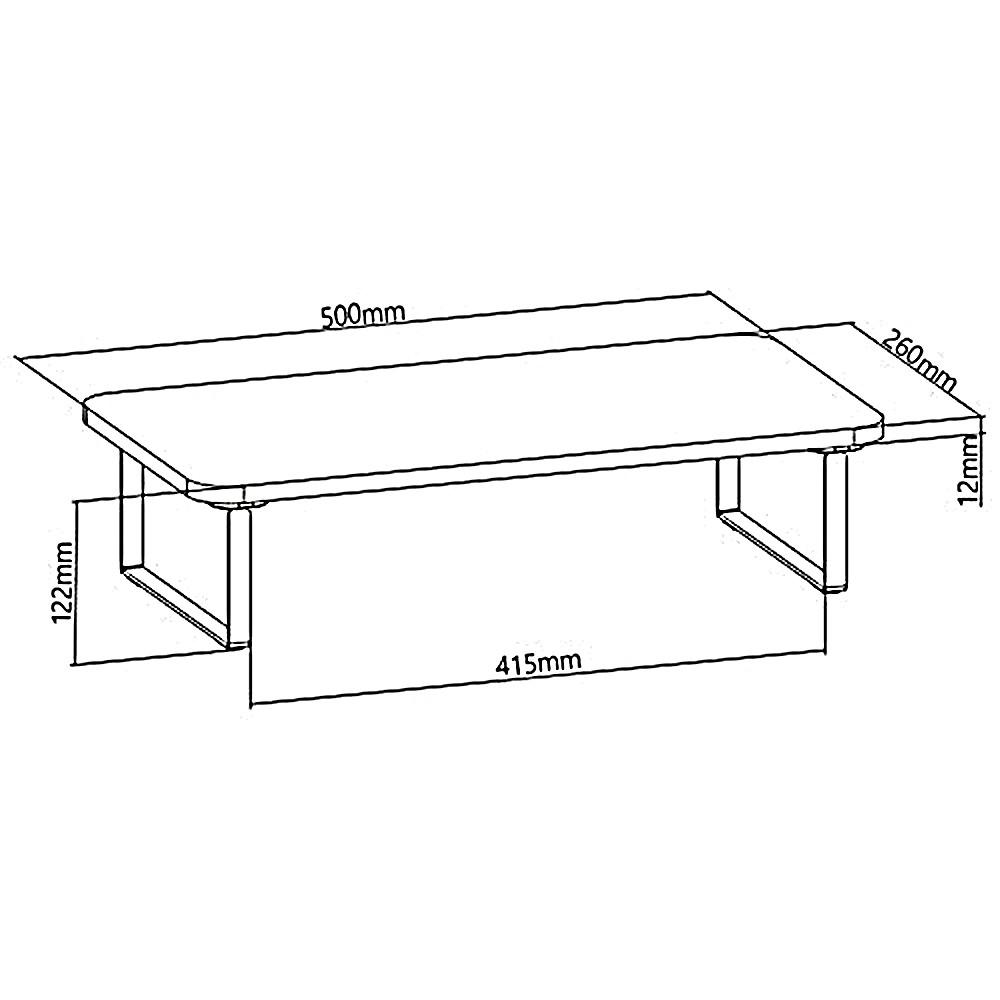 Maclean MC-933 monitoriaus/nešiojamojo kompiuterio stovas, maks. 20 kg (500x260x122mm)