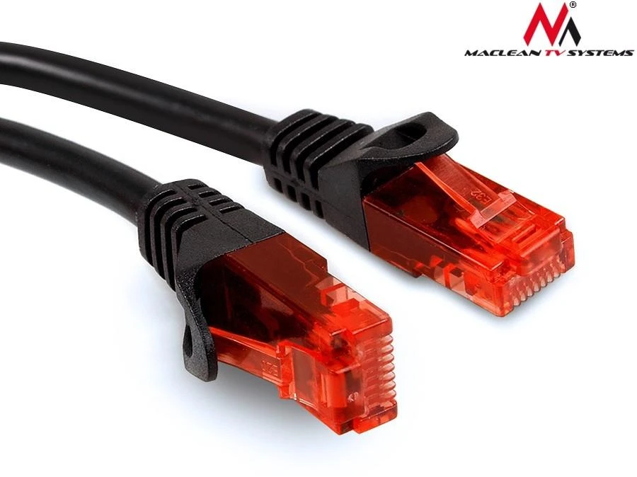 MACLEAN MCTV-742 Maclean MCTV-742 Patchcord UTP cat6 Kabelio kištukas-kištukas 3m juodas