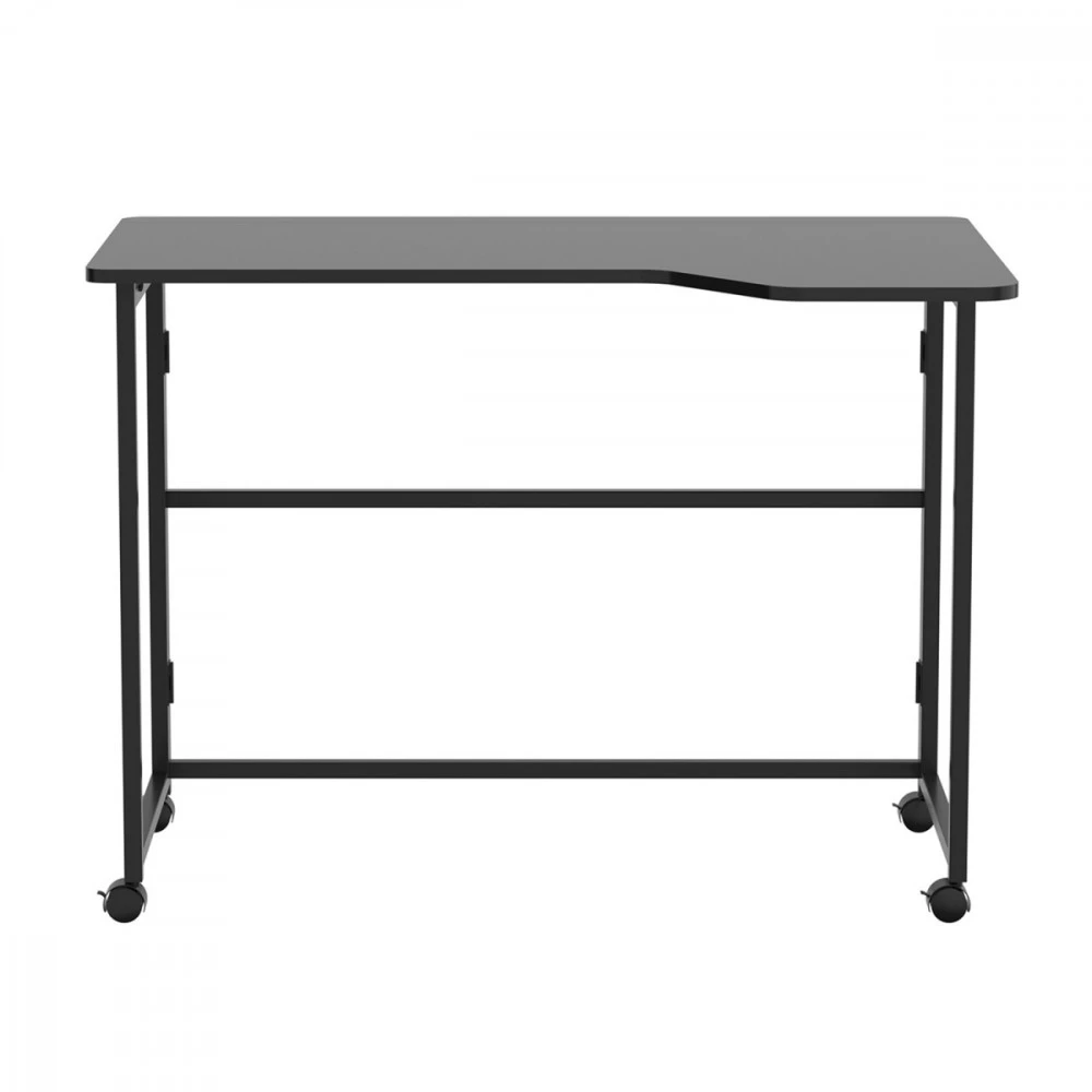 Składane „Maclean“ sulankstomas stalas/stalas, juodas, mobilus, 100x65 cm, maks. 50 kg, kampinis, L formos, MC-1250 L/B