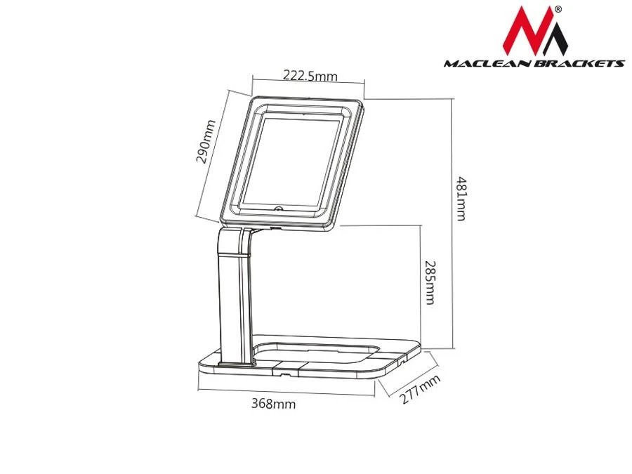 Maclean MC-644 Desk 9.7-10.1 colio Planšetinio kompiuterio stovas