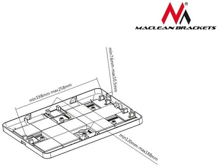 Samsung Mount for tablet Maclean MC-645 (baltos spalvos)