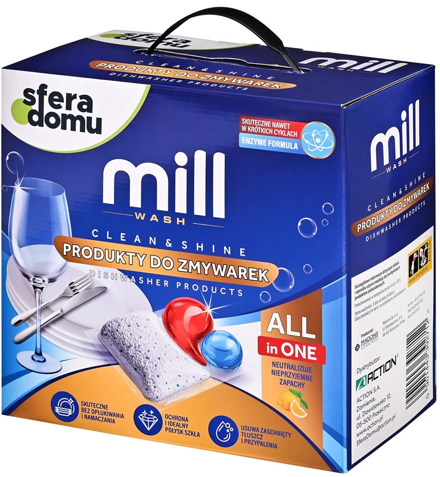 Madonis Mill indaplovė detergent set.