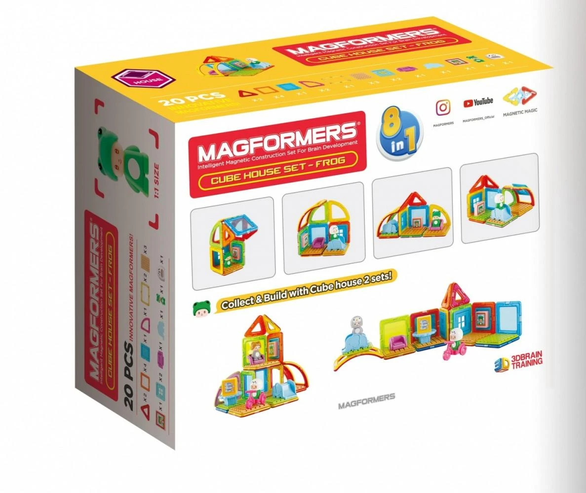 Magformers Cube House magnetiniai blokeliai - Varlė