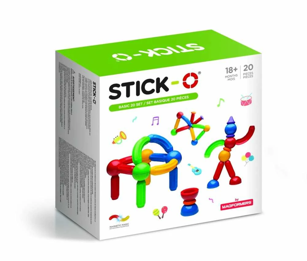 Magformers Magnetiniai blokeliai Stick-O Basic 20 elementų (005-901002)