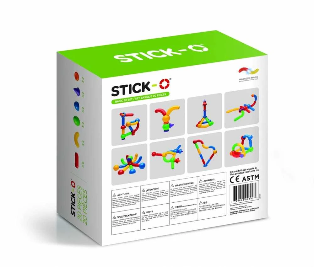 Magformers Magnetiniai blokeliai Stick-O Basic 20 elementų (005-901002)