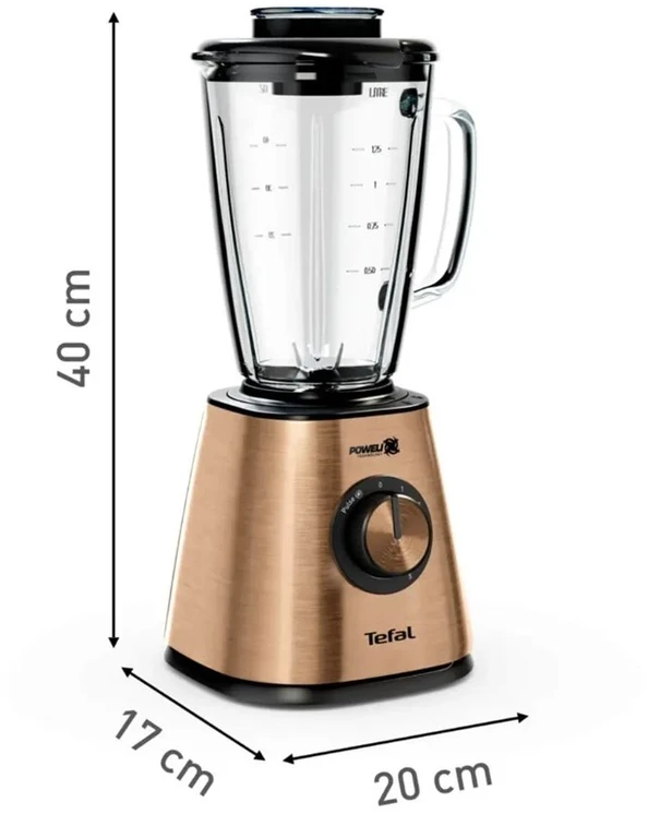 TEFAL | Maišytuvas | BlendForce BL439G10 | Stalviršis | 800 W | Stiklainio medžiaga Stiklas | Stiklainio talpa 1,75 L | Ledo smulkinimas | Varis