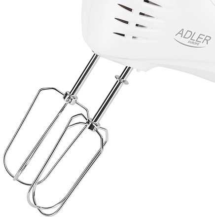 Plakiklis Adler | Mixer | AD 4212 | Hand Mixer | 300 W | Greičių skaičius 5 | Turbo mode | Baltas