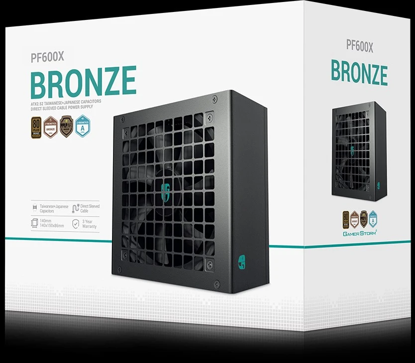 „Deepcool 80 PLUS Standard“ maitinimo blokas | PF600X | 600 W