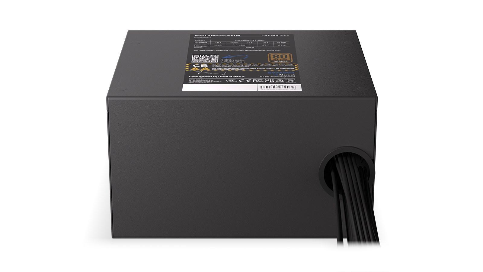 Maitinimo Blokas - Endorfy Vero L5, 500 W, 24-pin, Juodas