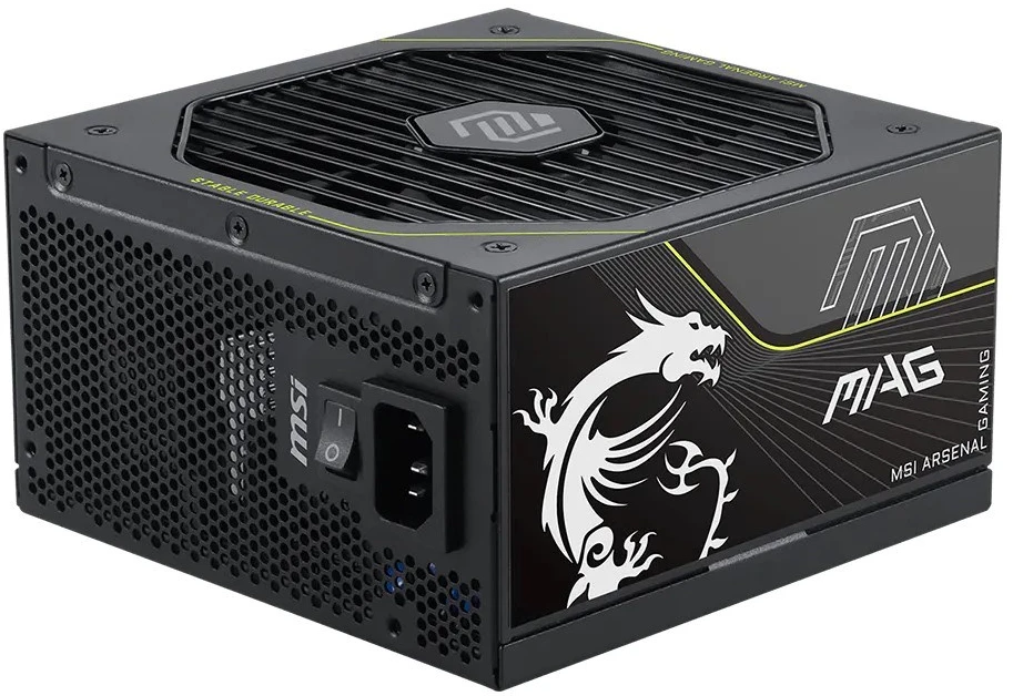 MSI MAG A1000PLS PCIE5 EU Juoda Reljefinis kabelis 1000W pilnai modulinis Platininis ENFR spalvota dėžutė medinis padėklas 120M
