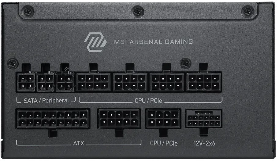 MSI MAG A1000PLS PCIE5 EU Juoda Reljefinis kabelis 1000W pilnai modulinis Platininis ENFR spalvota dėžutė medinis padėklas 120M
