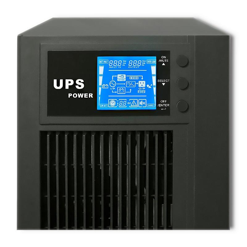 Qoltec Nepertraukiamo maitinimo šaltinis On-line 3KVA 2.4kW LCD USB