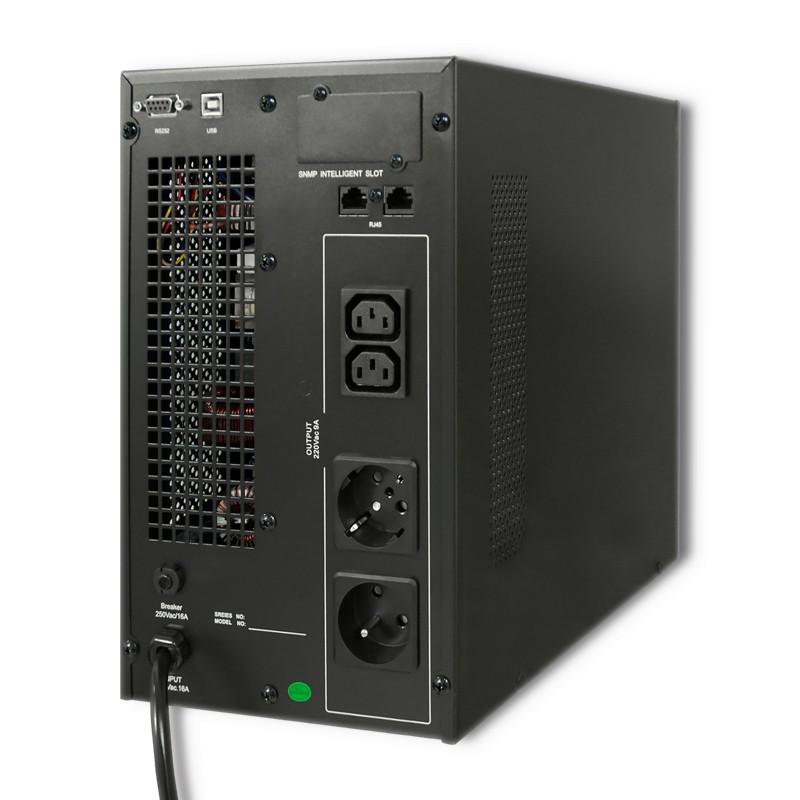 Qoltec Nepertraukiamo maitinimo šaltinis On-line 3KVA 2.4kW LCD USB