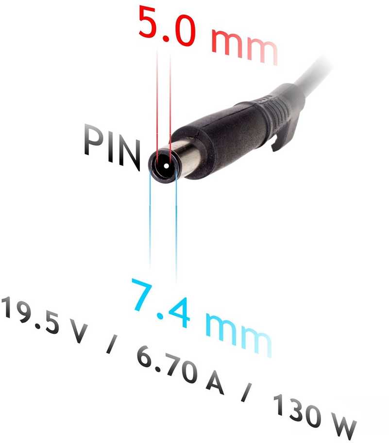 Maitinimo tinklas Akyga AK-ND-57 nešiojamiesiems kompiuteriams DELL (19,5 V, 6,75 A, 130 W, 7,4 mm x 5 mm)