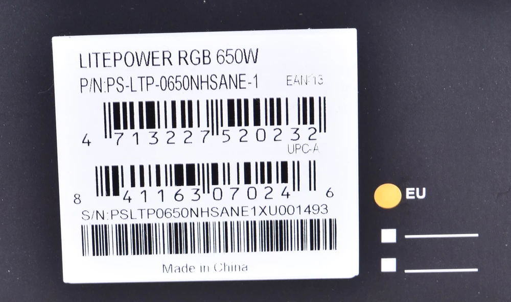 Maitinimo šaltinis Thermaltake Litepower RGB PS-LTP-0650NHSANE-1 (650 W, aktyvus, 120 mm)