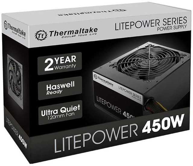 Maitinimo blokas Thermaltake Litepower II Juodas 450W PS-LTP-0450NPCNEU-2 (450 W, Aktyvus, 120 mm)