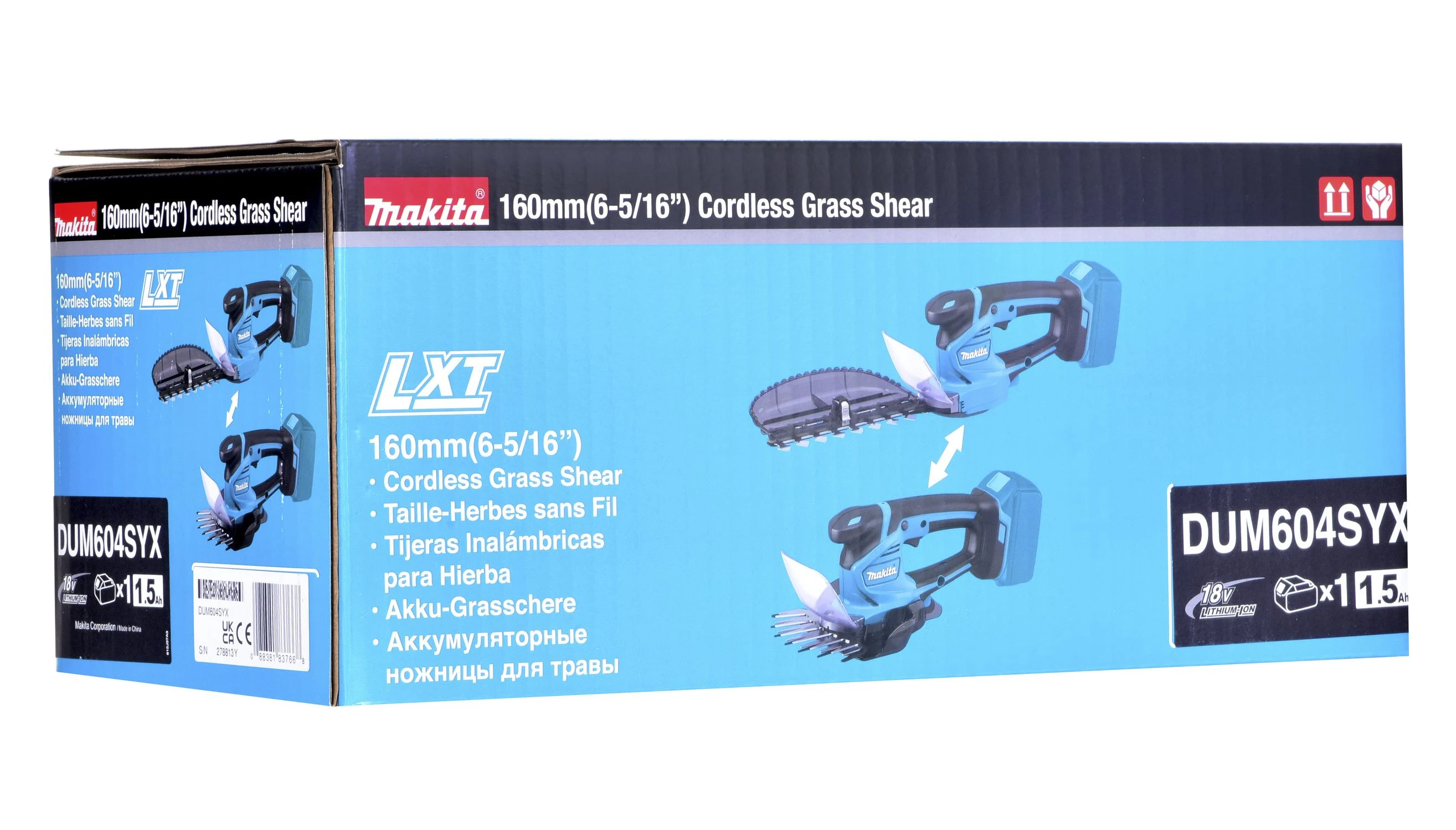 Žolės ir krūmų žirklės Makita DUM604SYX 18 V, 1x1,5 Ah