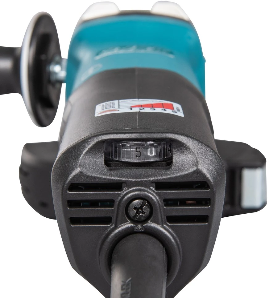 Makita GA5093X01 Kampinis šlifuoklis, 1900 W, 125 mm, SJS², AFT, Mechaninis stabdys, Svirtinis jungiklis, 2800-11500 min-1, antivibracinė šoninė rankena