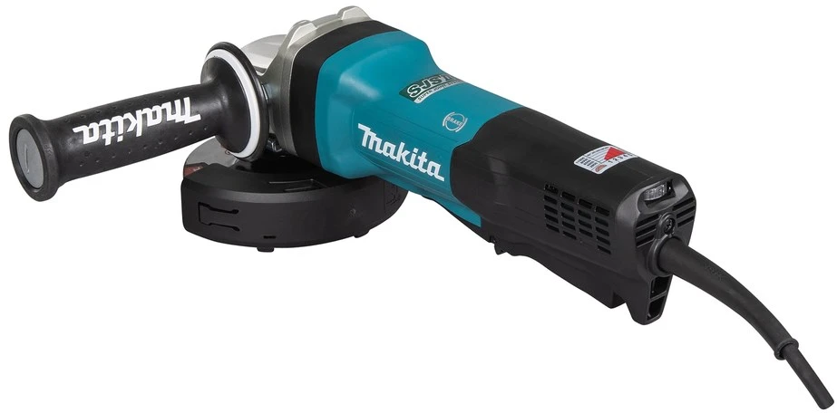 Makita GA5093X01 Kampinis šlifuoklis, 1900 W, 125 mm, SJS², AFT, Mechaninis stabdys, Svirtinis jungiklis, 2800-11500 min-1, antivibracinė šoninė rankena