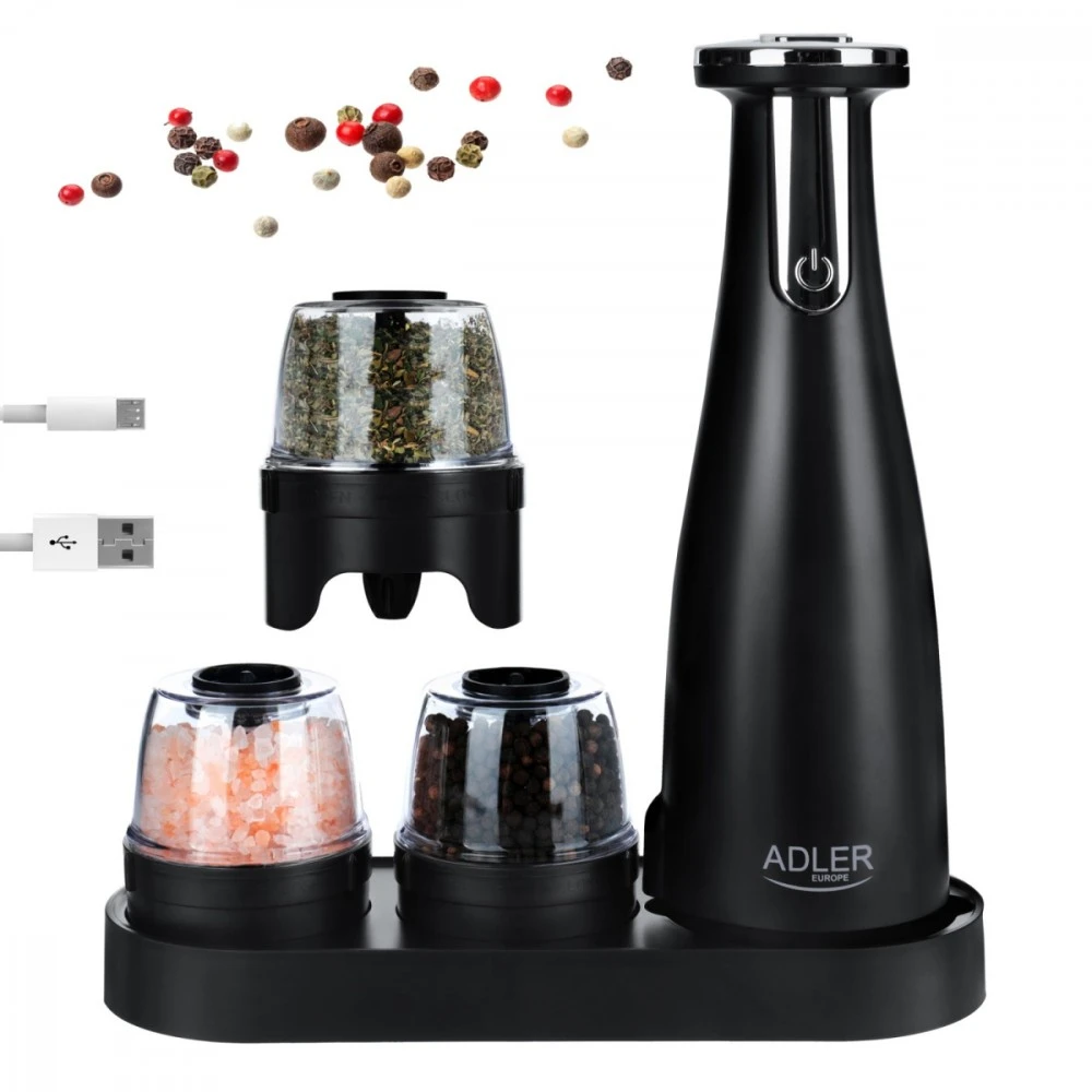 Adler Elektrinė młynek do przypraw usb ad 4449