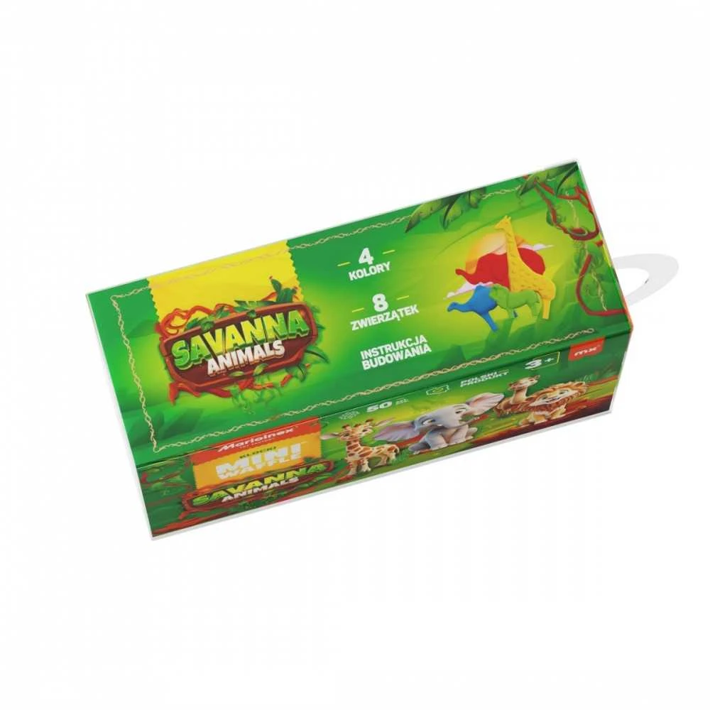 Marioinex Mini vaflių kaladėlės - gyvūnai savana 50 vnt.