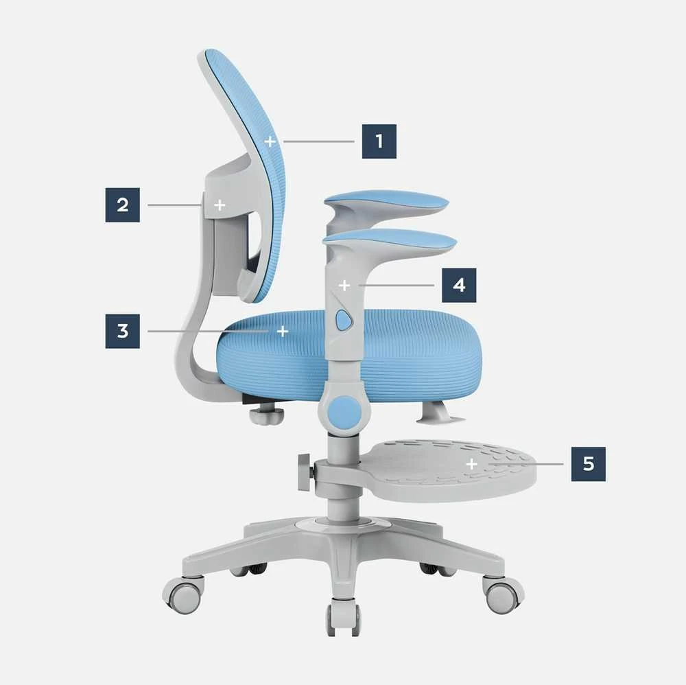 Besisukantis fotelis «Mark Adler Junior 5.0 Mėlyna», mėlynos spalvos