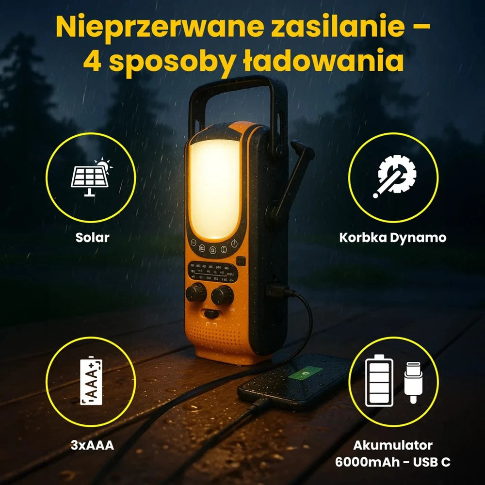 Extralink EX.31254 radijo imtuvas Nešiojama Analoginis ir skaitmeninis Juoda, Geltona