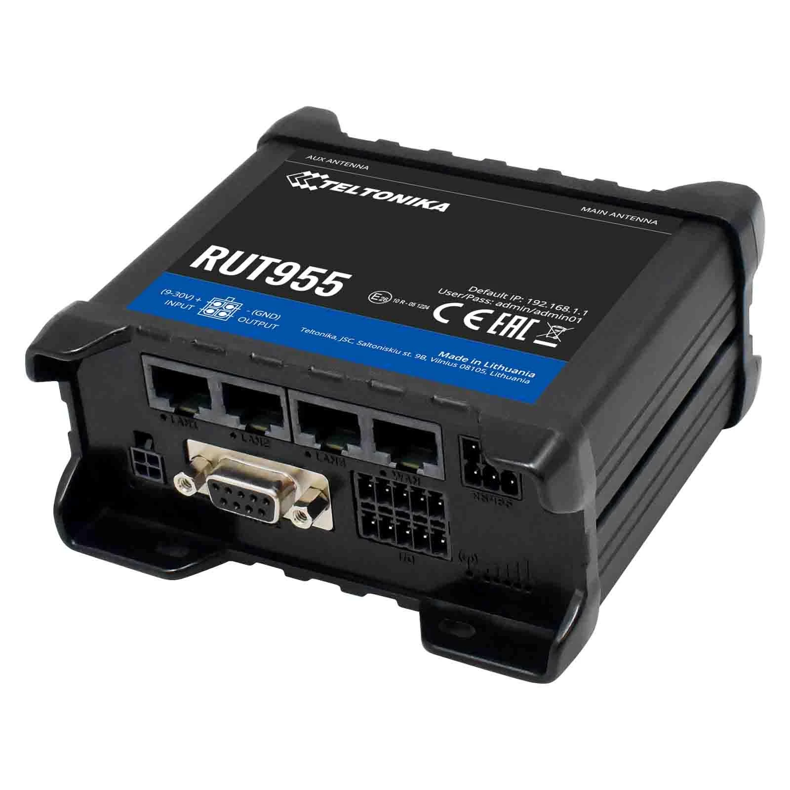 Šakotuvas Extralink Maršrutizatorius LTE Teltonika RUT955T033C0 (3G/4G/LTE SIM, xDSL (laido jungtis LAN), 2,4 GHz)
