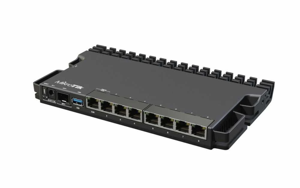 „MikroTik“ laidinio Ethernet maršrutizatorius RB5009UG+S+IN, keturių branduolių 1,4 GHz procesorius, 1xSFP+, 7xGigabit LAN, 1x2,5G LAN, 1xUSB, galima maitinti 3 skirtingais būdais, procesoriaus temperatūros stebėjimas, galima montuoti KETURIS tokius maršrutizatorius vienoje 1U stelaže, RouterOS L5 | „MikroTik“ | Laidinio Ethernet maršrutizatorius | RB5009UG+S+IN | Nėra „Wi-Fi“ | 10/100/1000 Mbit/s | Ethernet LAN (RJ-45) jungtys 7 | Ne, tinklelio palaikymas | MU-MiMO Ne | Nėra mobiliojo plačiajuosčio ryšio | 1 | 12 mėn.