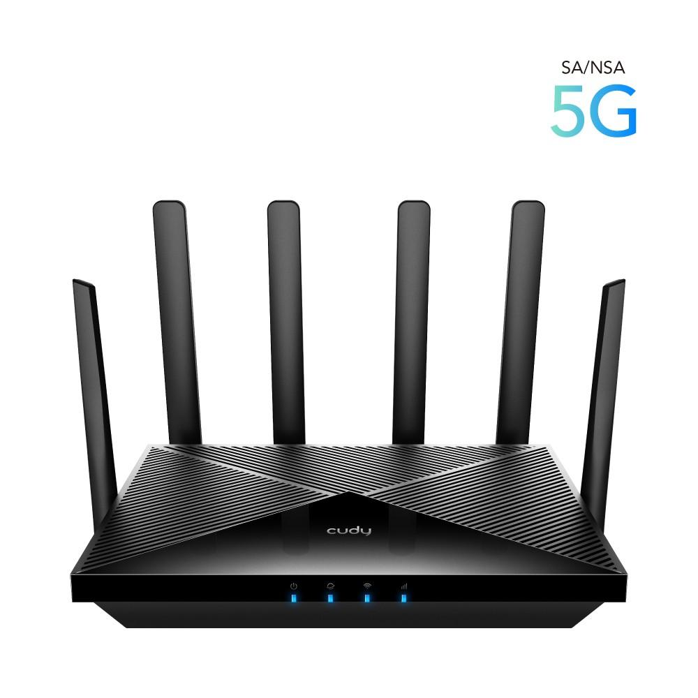 Cudy P5 belaidis maršrutizatorius Gigabit Ethernet dviejų dažnių (2,4 GHz / 5 GHz) 5G Juodas
