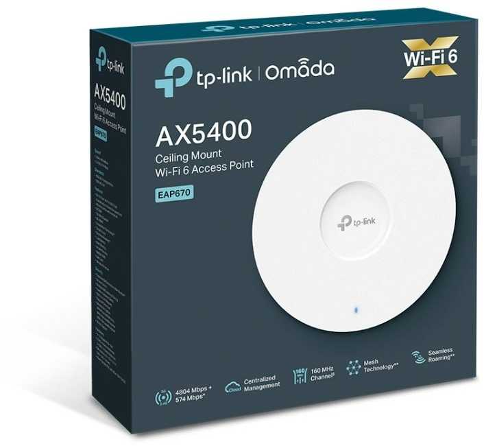 Prieigos taškas TP-Link Omada EAP670 AX5400
