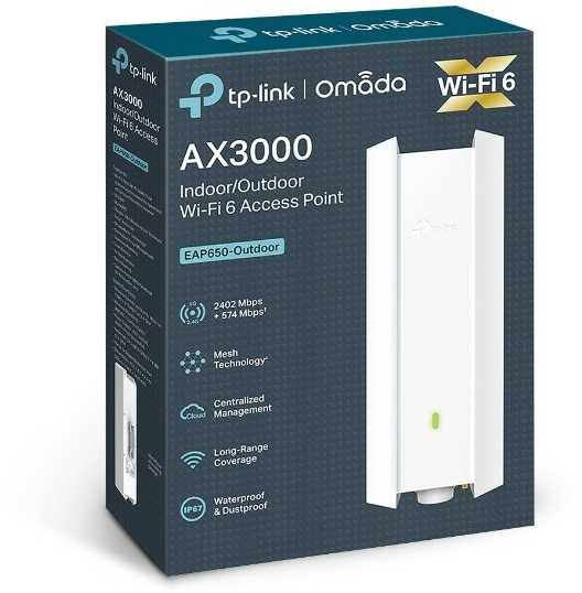Maršrutizatorius TP-Link eap650-lauko prieigos taškas ax3000