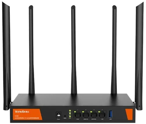Maršrutizatorius Tenda w30e ax3000 router belaidis gigabit ethernet dual-band (2.4 ghz/5 ghz) juoda
