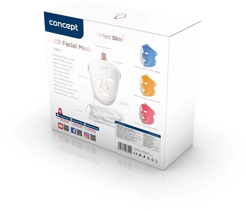 Concept MO8303 Perfect Skin LED face mask Baltas