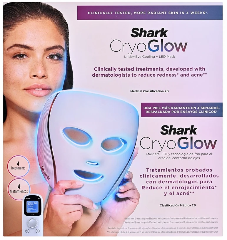 Shark CryoGlow FW312EU LED kaukė su akių zonos vėsinimu
