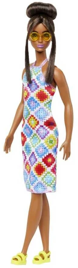 Mattel Barbė fashionistas lėlė spalvinga suknele