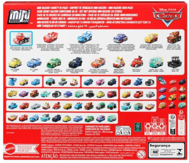 Mattel Cars Auta Mikroauta 15-pak