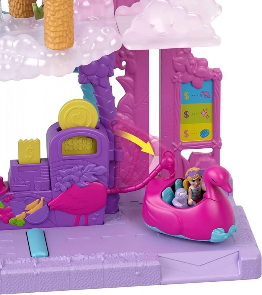 Polly Pocket Mattel Flamingo plovyklos figūrėlių rinkinys HHJ05