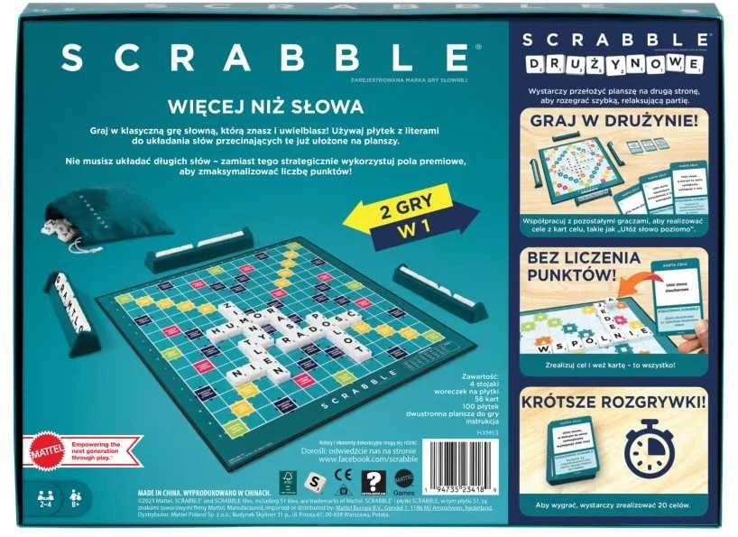 Mattel Žodžių Žaidimas Scrabble (Lietuviška Leidimas) - Atgimimo Versija