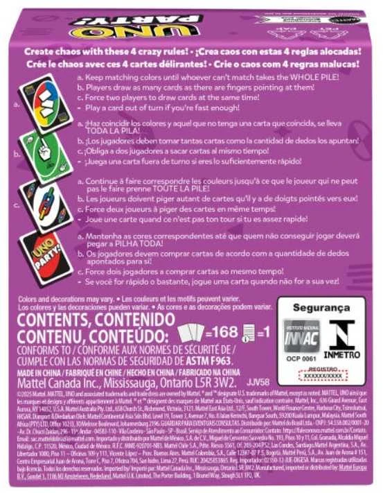 Mattel UNO kortos PARTY (atnaujintos) (JJV58)