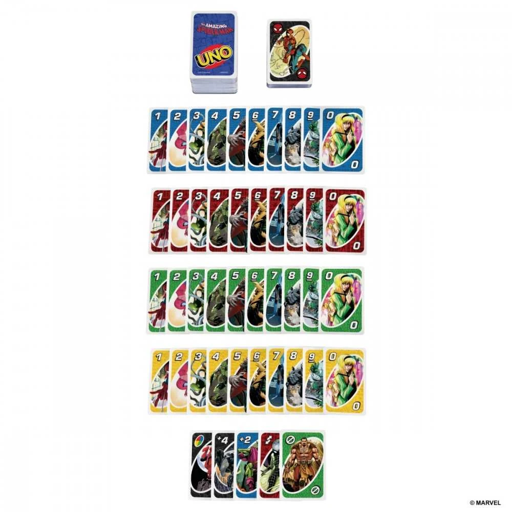 Mattel UNO kortos SPIDER–MAN (HXY08)